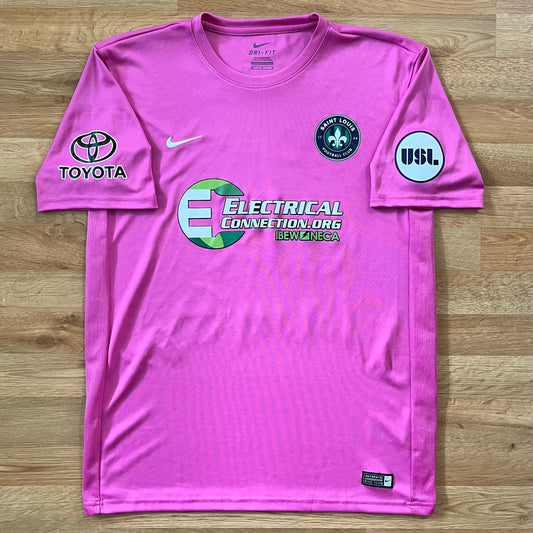 MATCH WORN Saint Louis FC 2017 Erick Cabalceta Jersey USL PINK #30 Nike Size M