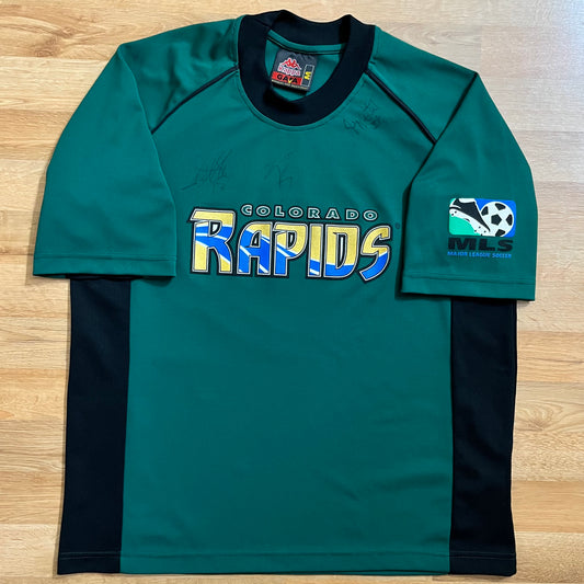 USED Colorado Rapids 2000s Warm Up Jersey MLS Kappa Size Medium Signed