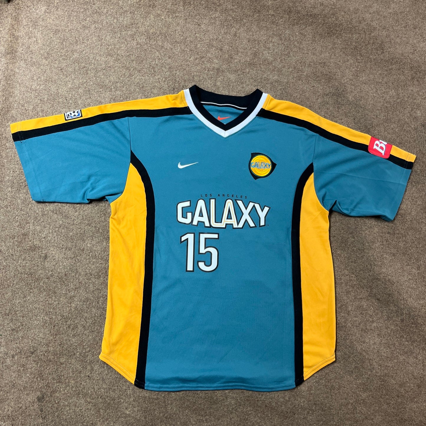MATCH WORN/ISSUED Los Angeles Galaxy 2000-02 Luis Hernandez Jersey MLS Home #15 Nike Size Large