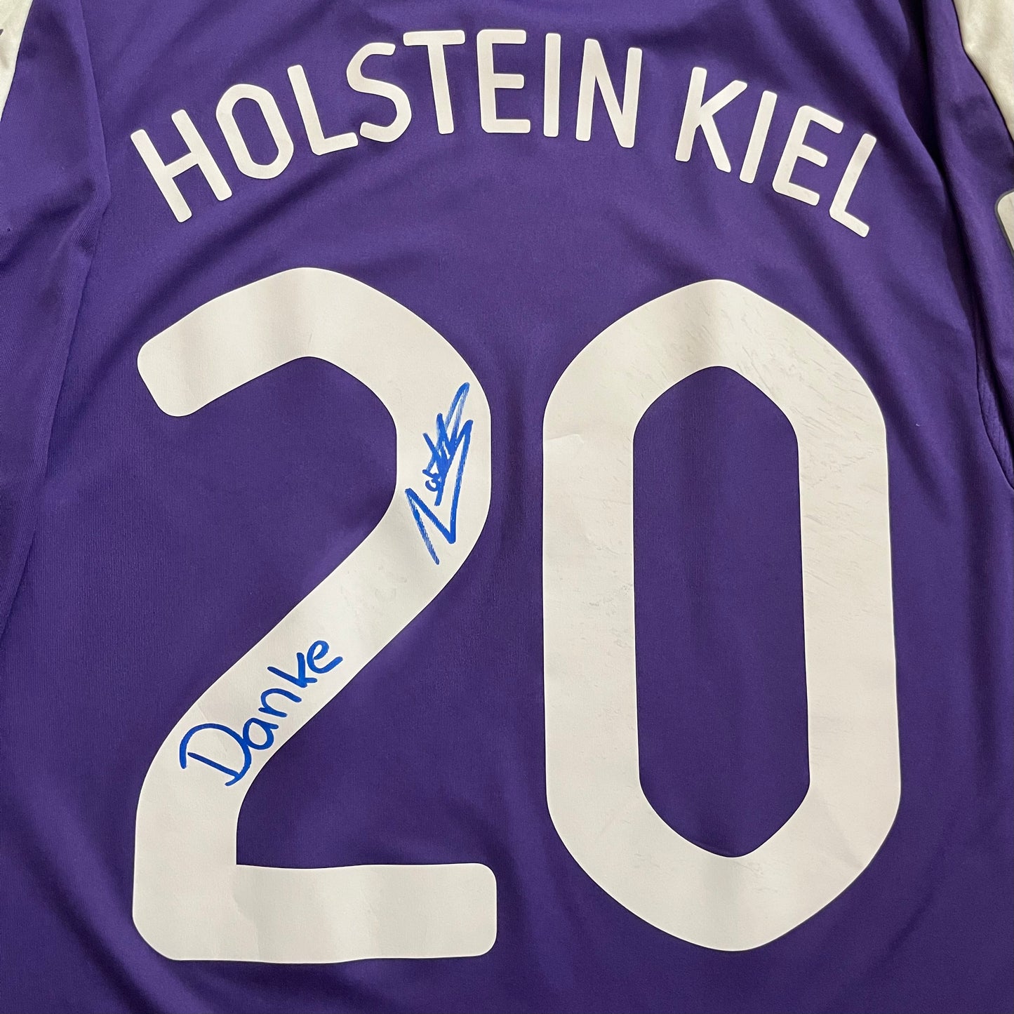 MATCH WORN Holstein Keil 2010s Jersey Junioren Bundesliga #20 Puma Size L Autographed