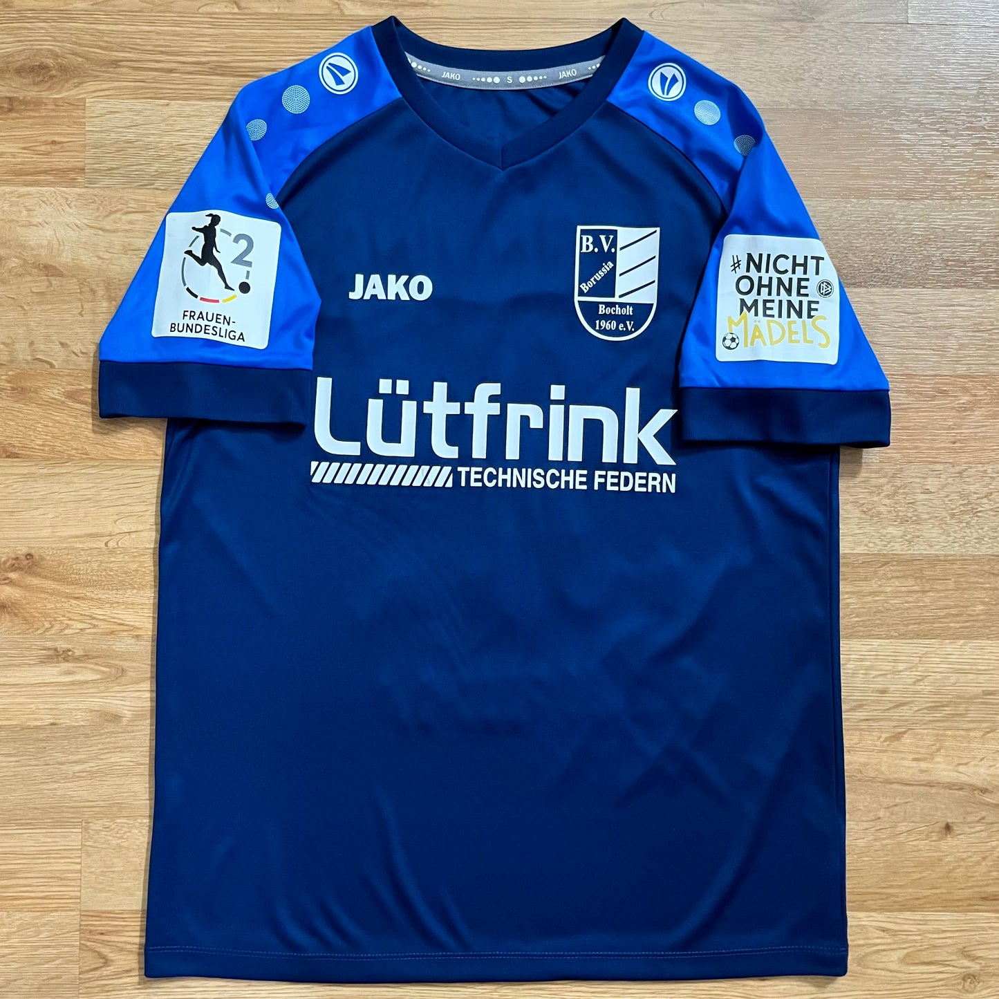 WOMENS MATCH WORN BV Borussia Bocholt 2. Frauen Bundesliga 2020-21 Jersey Johanning #32 Jako Size S