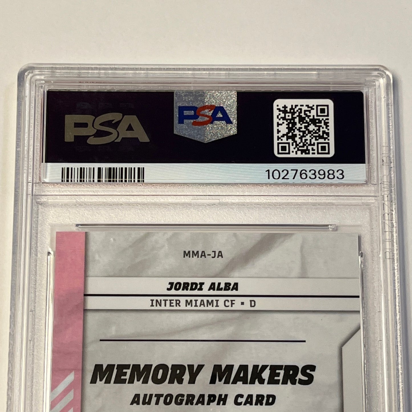 2024 Topps Chrome Jordi Alba Auto Orange 20/25 PSA 10 GEM MT Inter Miami SSP