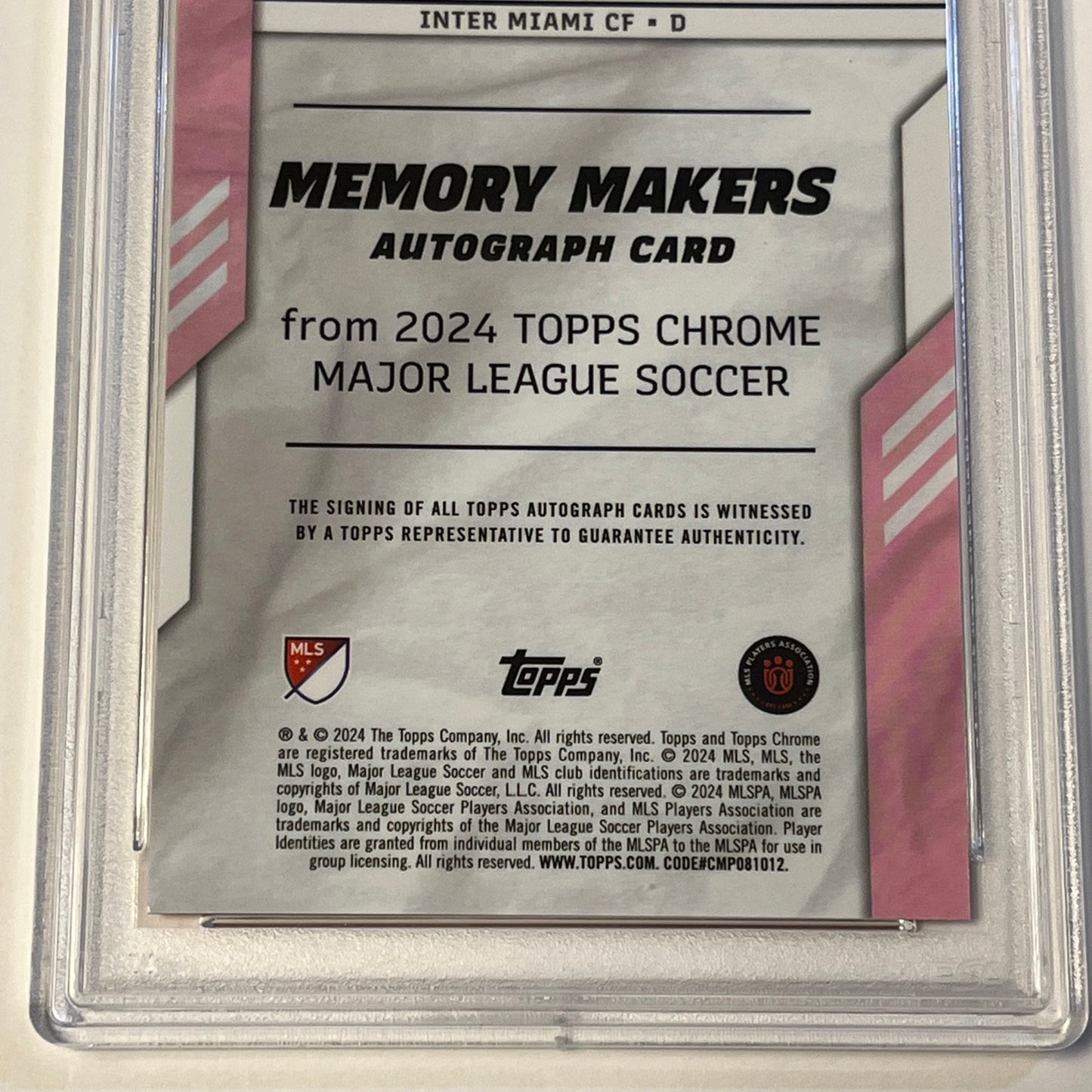 2024 Topps Chrome Jordi Alba Auto Orange 20/25 PSA 10 GEM MT Inter Miami SSP