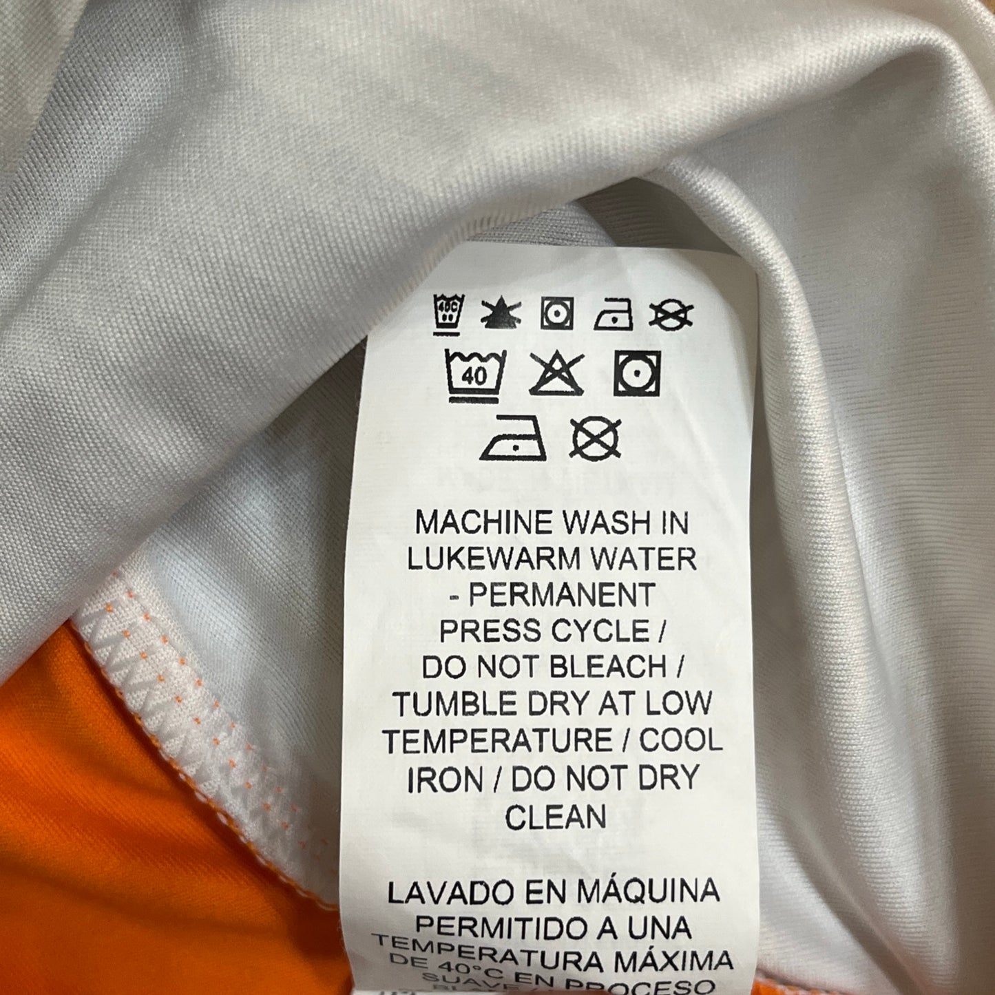 USED 2019-20 Puma Valencia CF Training Jersey Soccer Stadium Edition Orange Mens Sz S