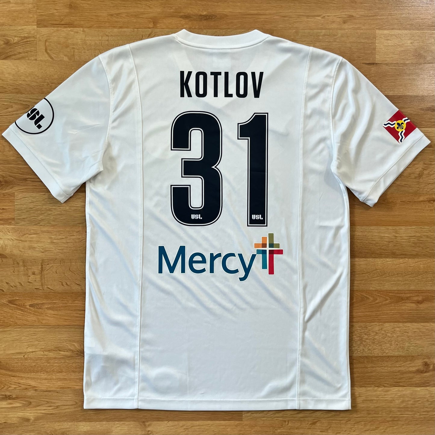 MATCH WORN/ISSUED Saint Louis FC 2015 Nikita Kotlov Jersey USL Home #31 Nike Size L