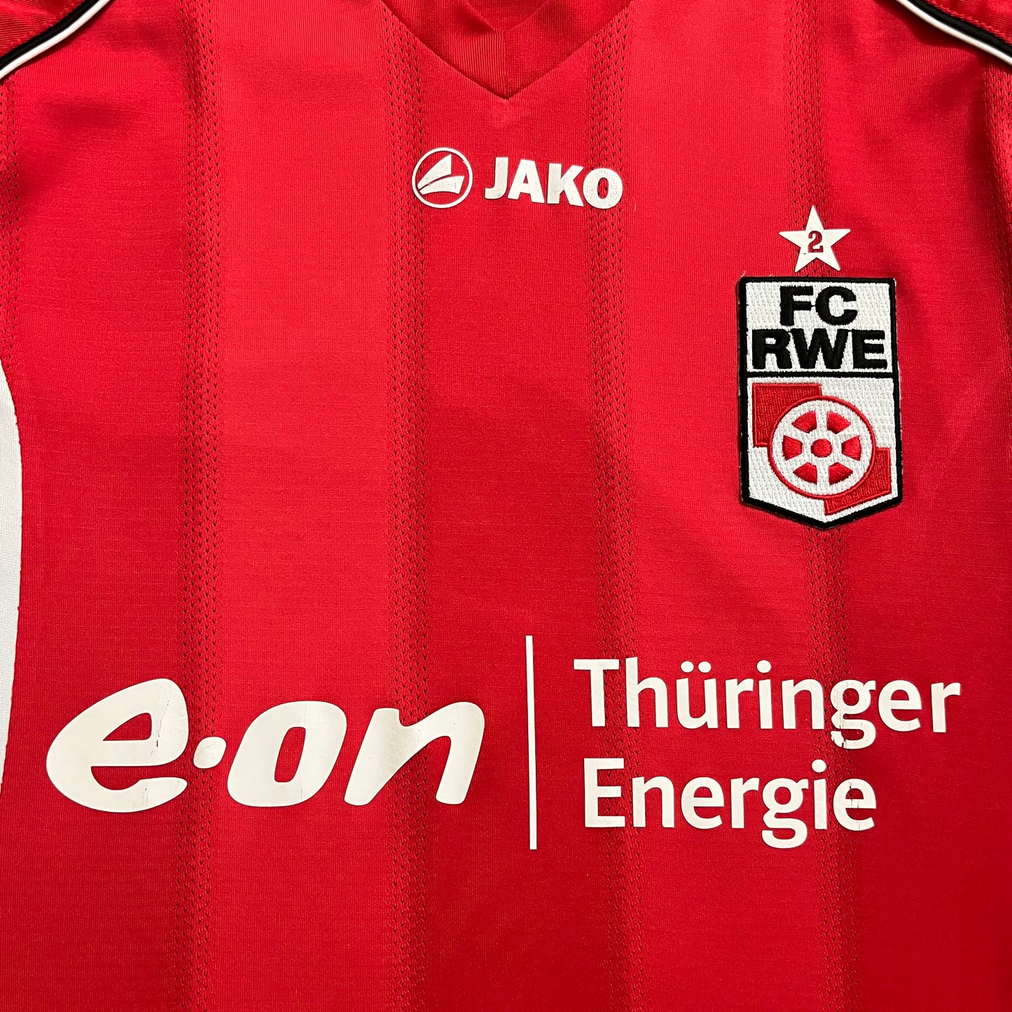 MATCH WORN FC Erfurt 2011-12 Jersey 3. Liga #6 Jako Size XL Cracking