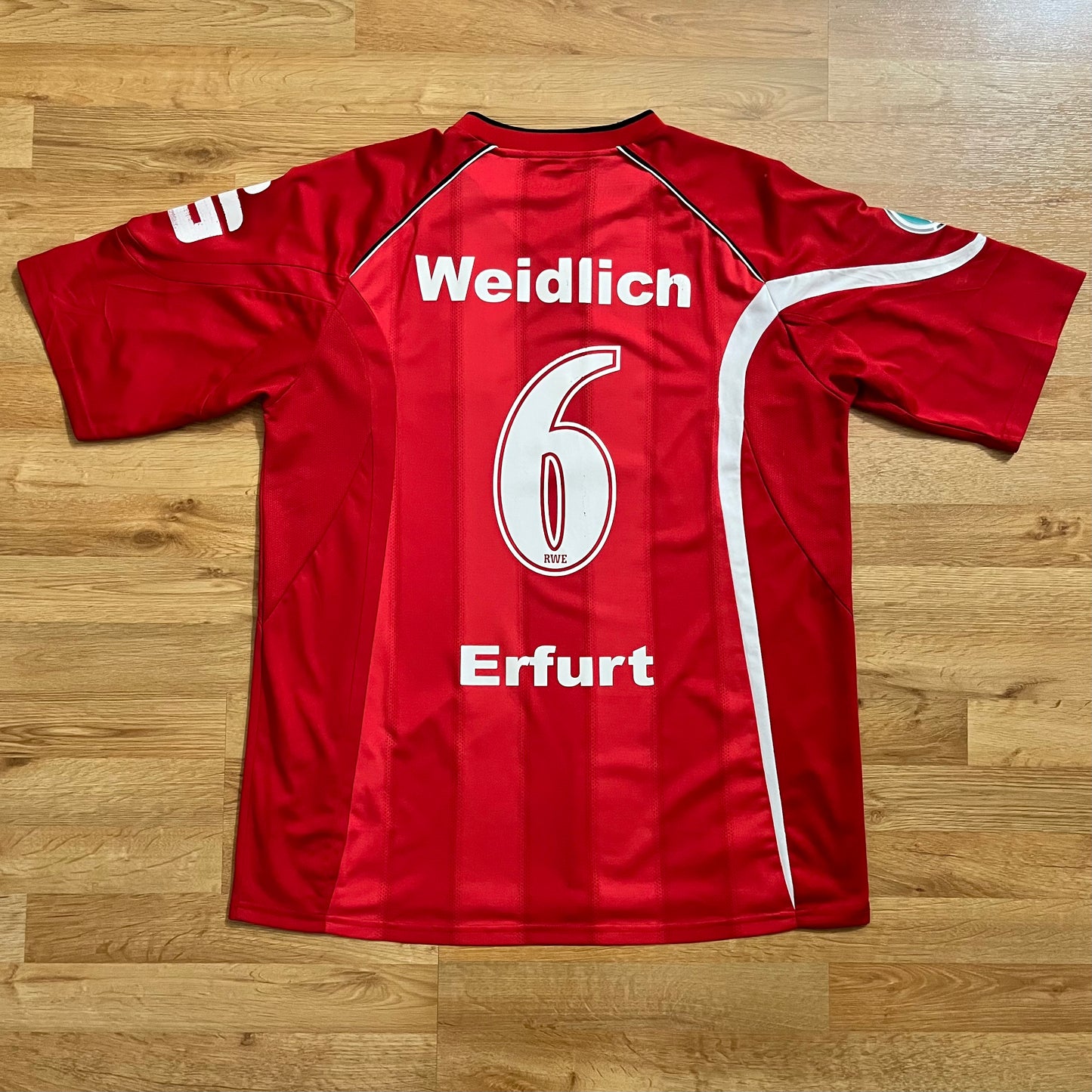 MATCH WORN FC Erfurt 2011-12 Jersey 3. Liga #6 Jako Size XL Cracking