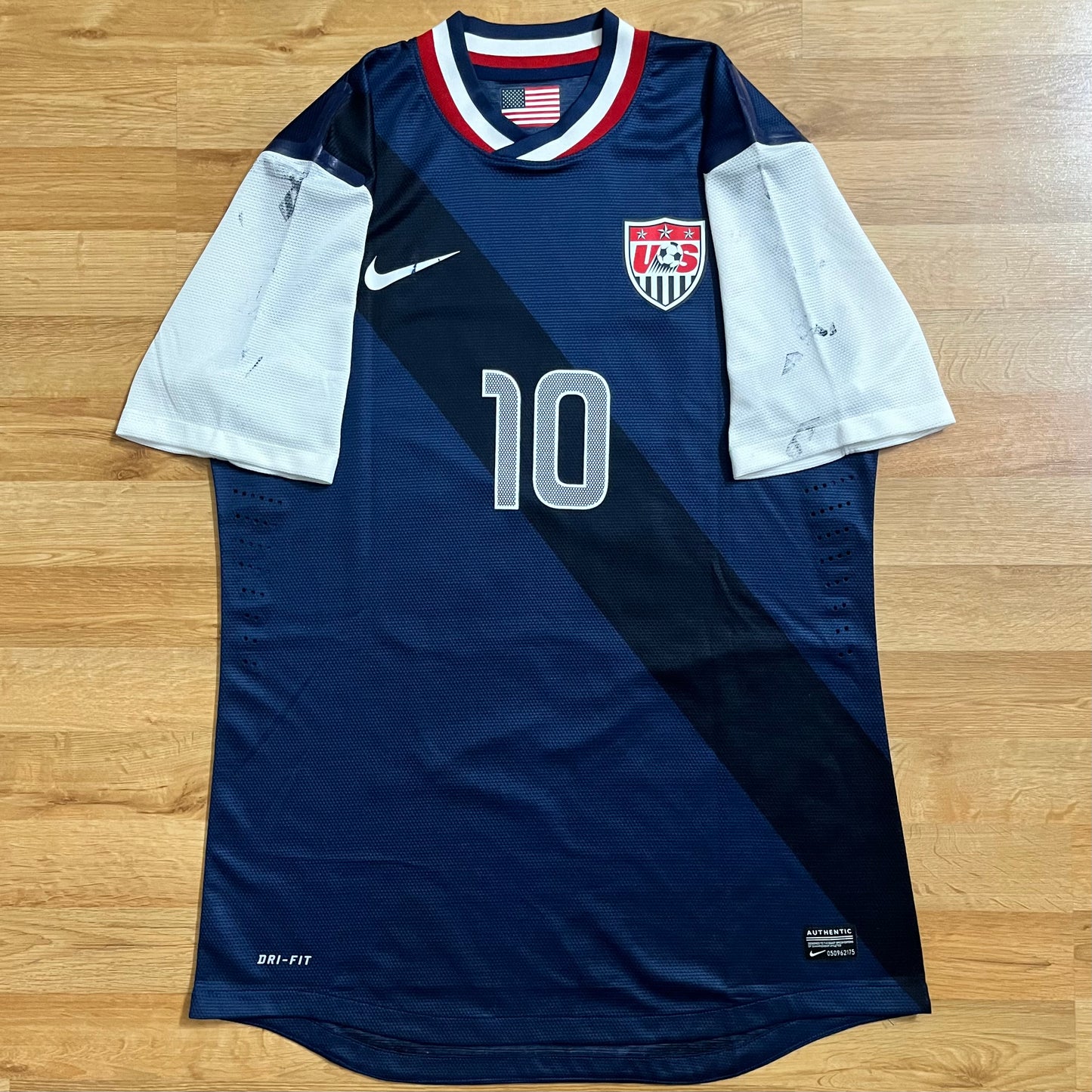 MATCH WORN/ISSUED USMNT 2012 Landon Donovan Jersey USA Home #10 Nike Size L