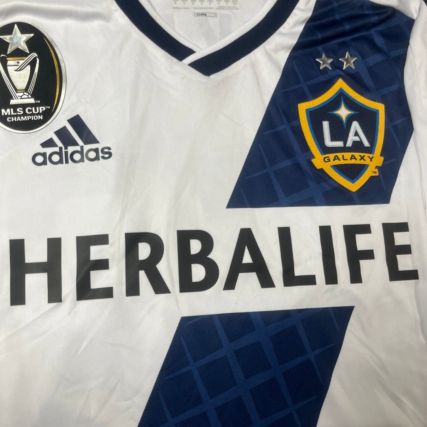 MATCH WORN/ISSUED Los Angeles Galaxy 2012 David Beckham Jersey MLS Home #23 Adidas Size M