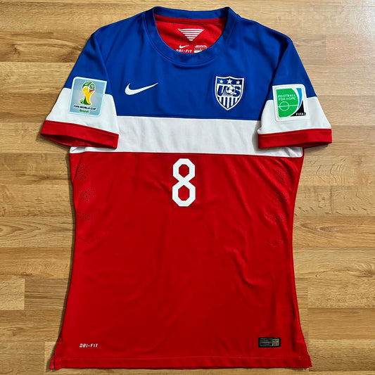 MATCH WORN/ISSUED USMNT 2014 Clint Dempsey Jersey USA Away #8 Nike Size L World Cup Brazil