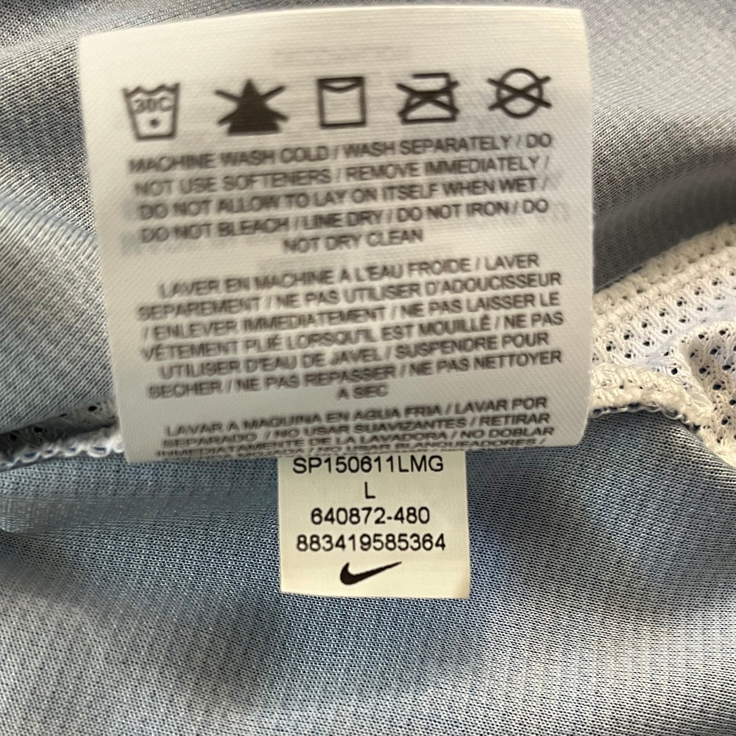 USED Women’s USWNT 2015 Jersey Away Authentic Nike USA Womens Size Large