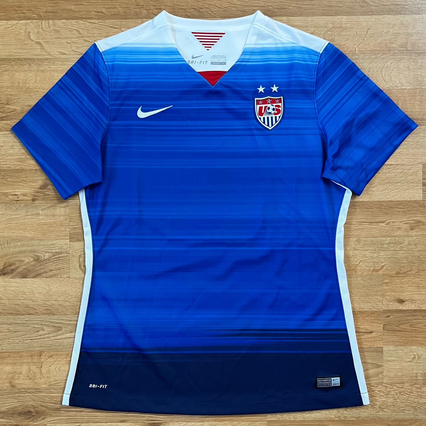 USED Women’s USWNT 2015 Jersey Away Authentic Nike USA Womens Size Large