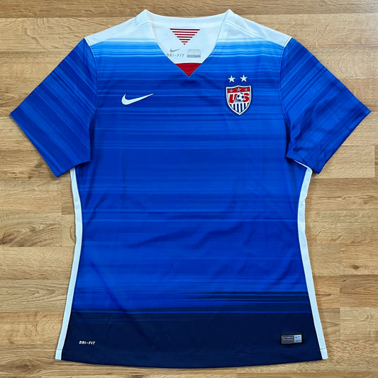 USED Women’s USWNT 2015 Jersey Away Authentic Nike USA Womens Size Large