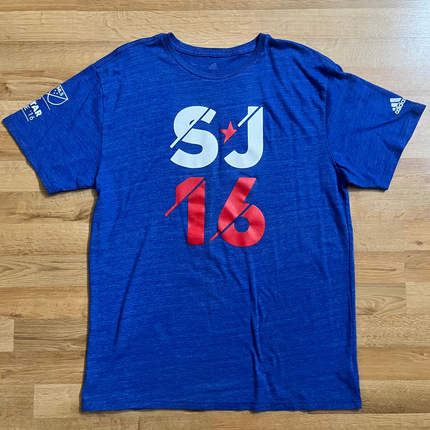 USED 2016 MLS All Star Game San Jose Adidas T-Shirt SJ16 Size XL