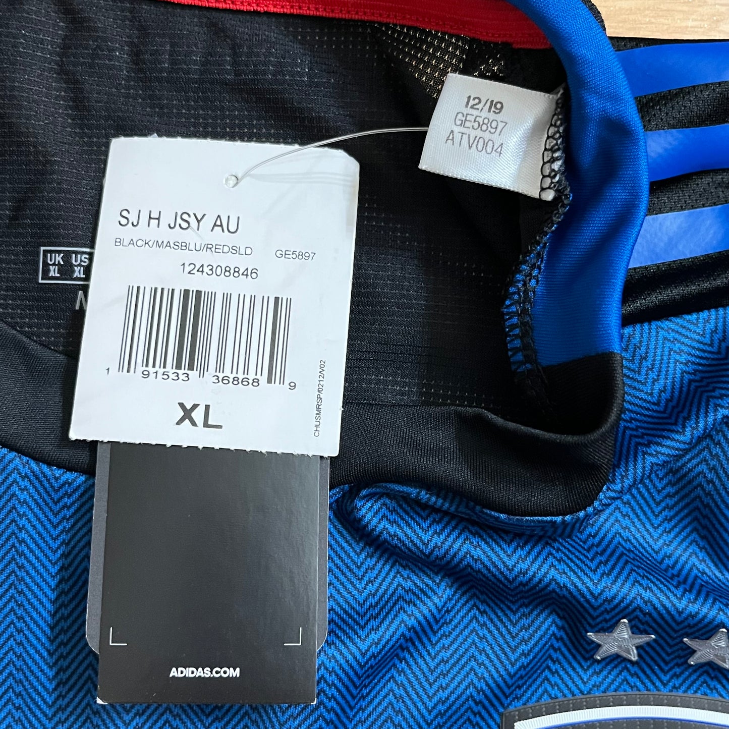 BRAND NEW San Jose Earthquakes 2019 Authentic Jersey MLS Home Adidas Size Extra Large XL BNWT