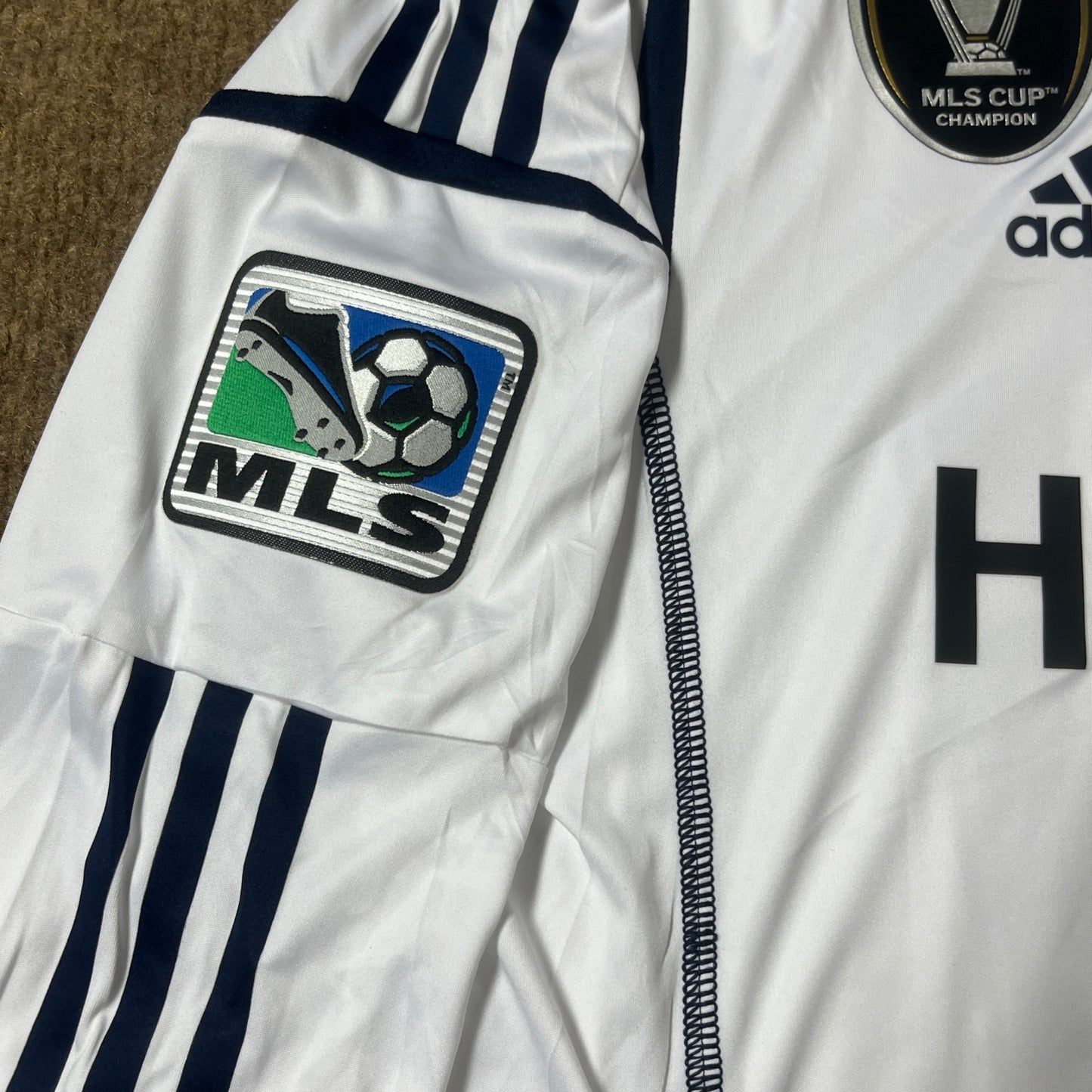 MATCH WORN/ISSUED Los Angeles Galaxy 2012 David Beckham Jersey MLS Home #23 Adidas Size M