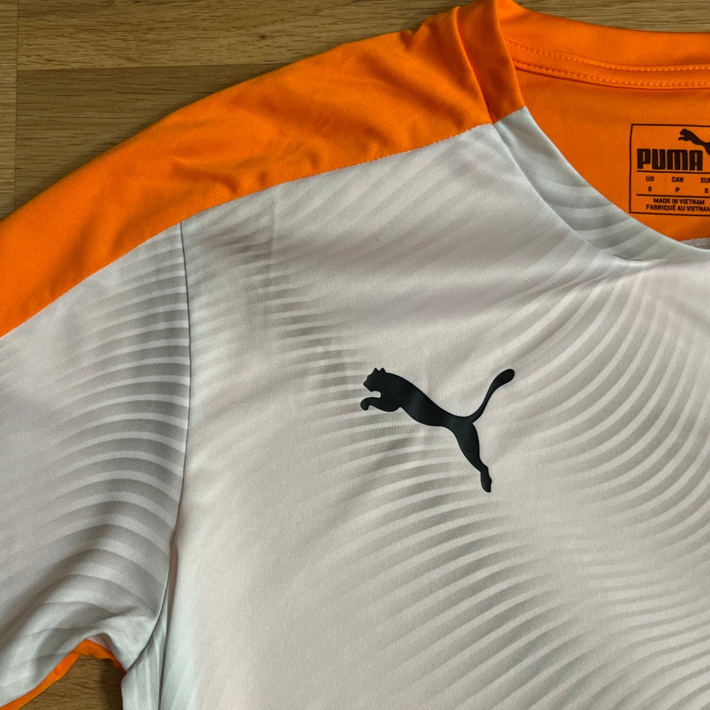 USED 2019-20 Puma Valencia CF Training Jersey Soccer Stadium Edition Orange Mens Sz S