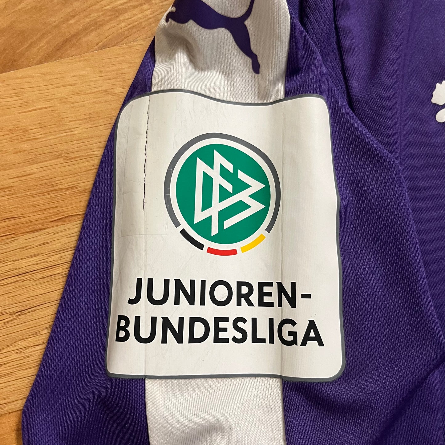 MATCH WORN Holstein Keil 2010s Jersey Junioren Bundesliga #20 Puma Size L Autographed