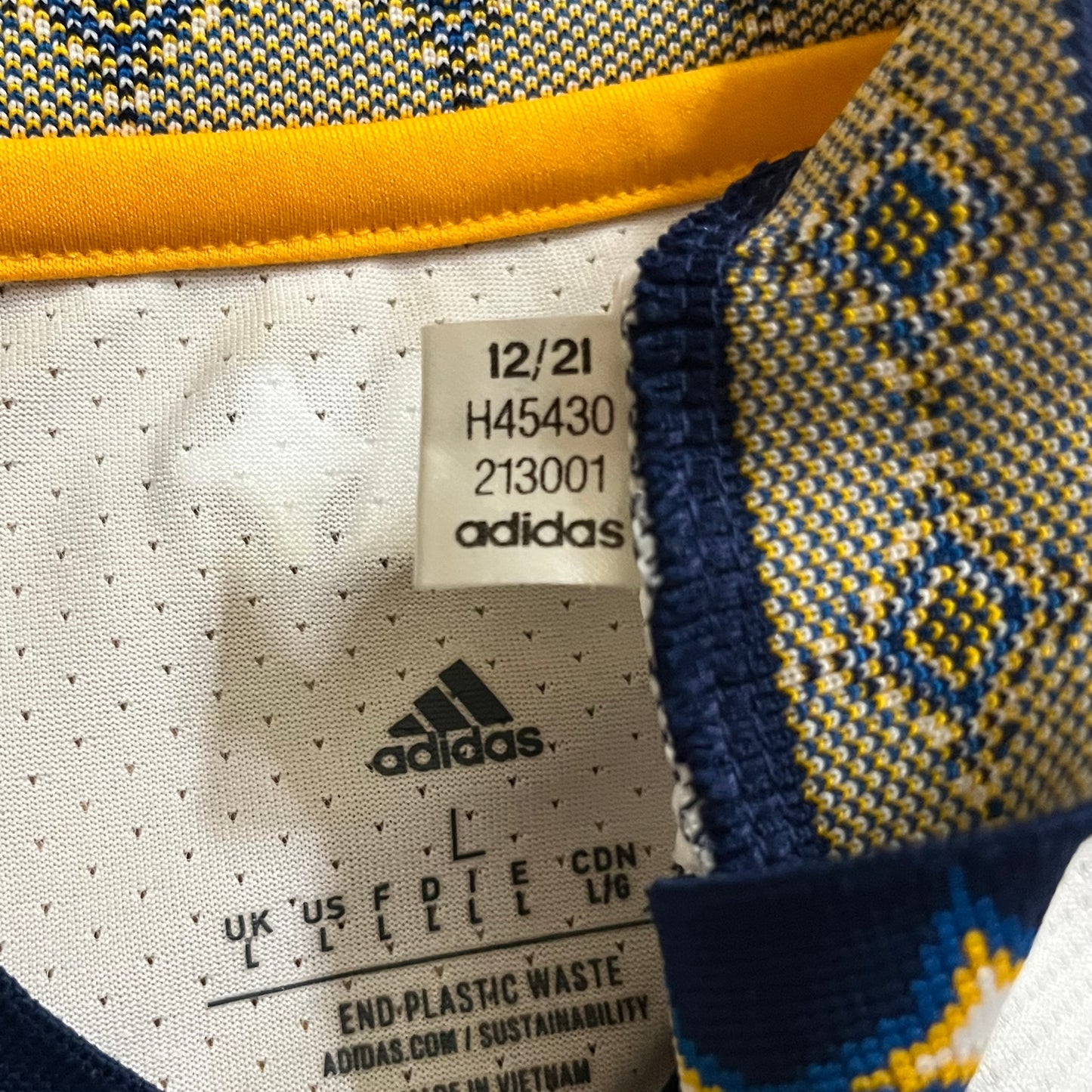 USED Los Angeles Galaxy 2022-23 Authentic Chicharito Jersey MLS Home #14 Adidas Size Large STAINED