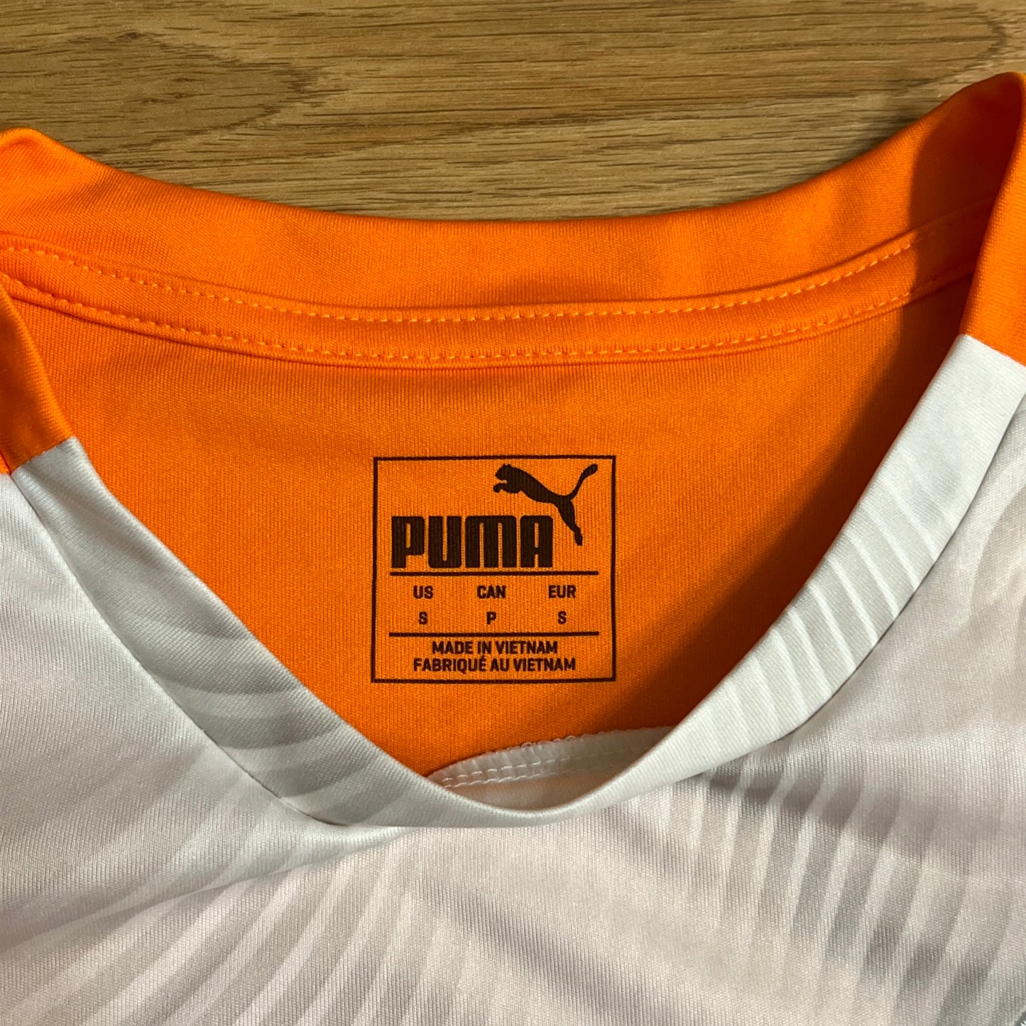 USED 2019-20 Puma Valencia CF Training Jersey Soccer Stadium Edition Orange Mens Sz S