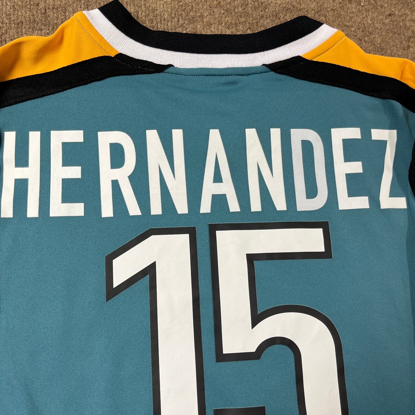 MATCH WORN/ISSUED Los Angeles Galaxy 2000-02 Luis Hernandez Jersey MLS Home #15 Nike Size Large