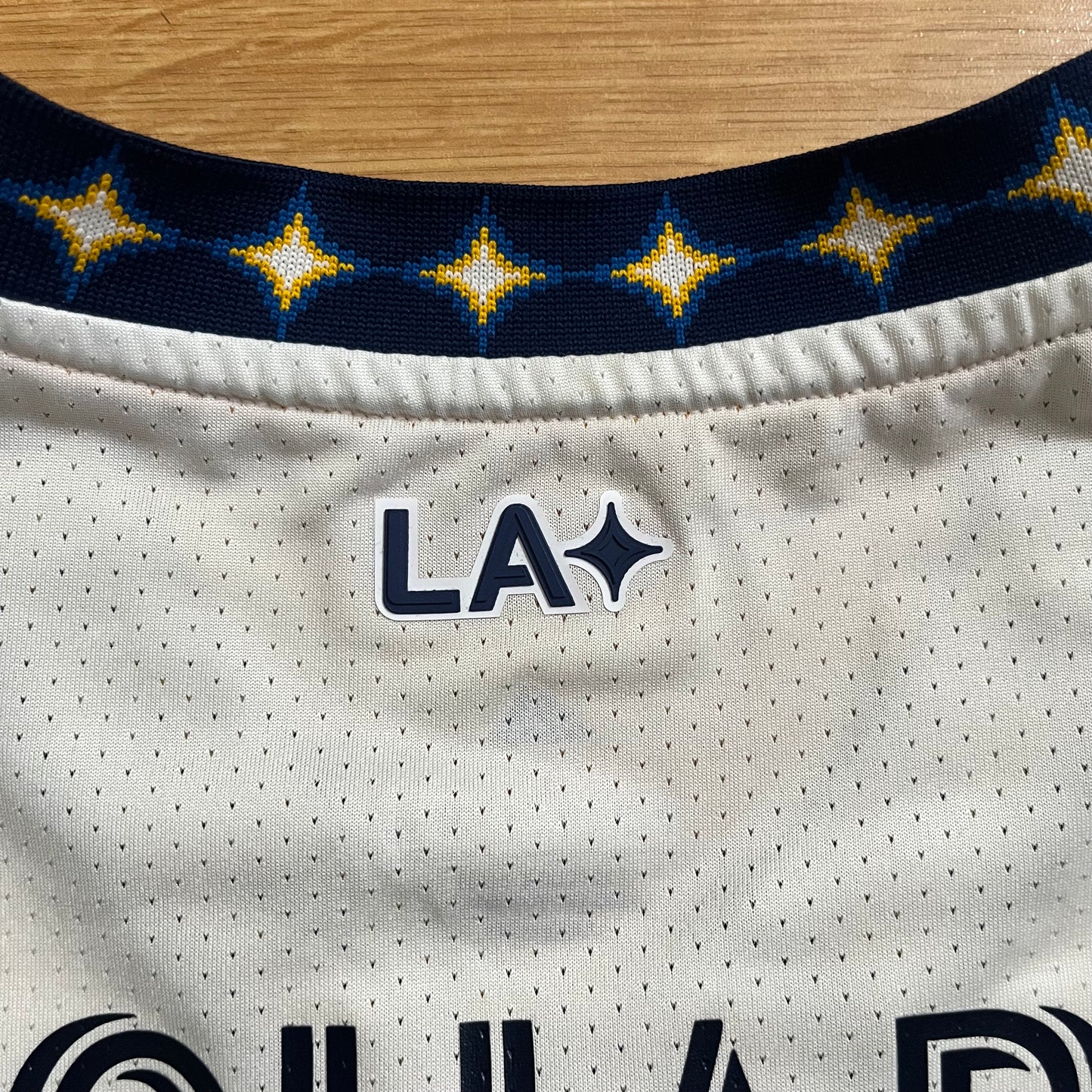 USED Los Angeles Galaxy 2022-23 Authentic Chicharito Jersey MLS Home #14 Adidas Size Large STAINED