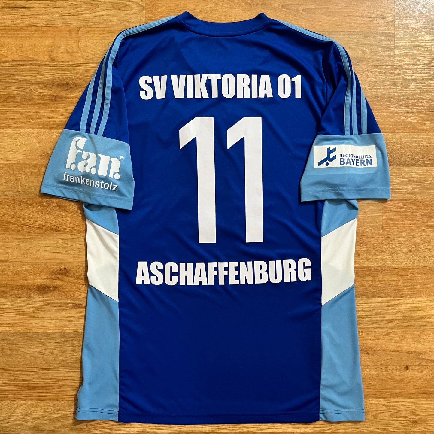MATCH WORN SV Viktoria Aschaffenburg 2015-16 Jersey Regionalliga Bayern #11 Adidas Size L