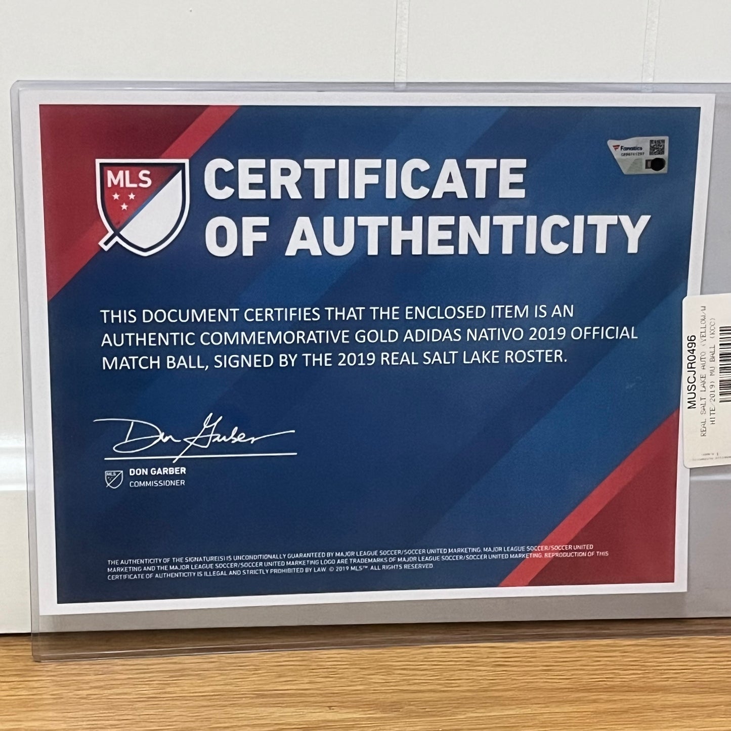 Real Salt Lake 2019 Kick Childhood Cancer Team Signed Soccer Ball Adidas Yellow Fanatics COA MLS Works
