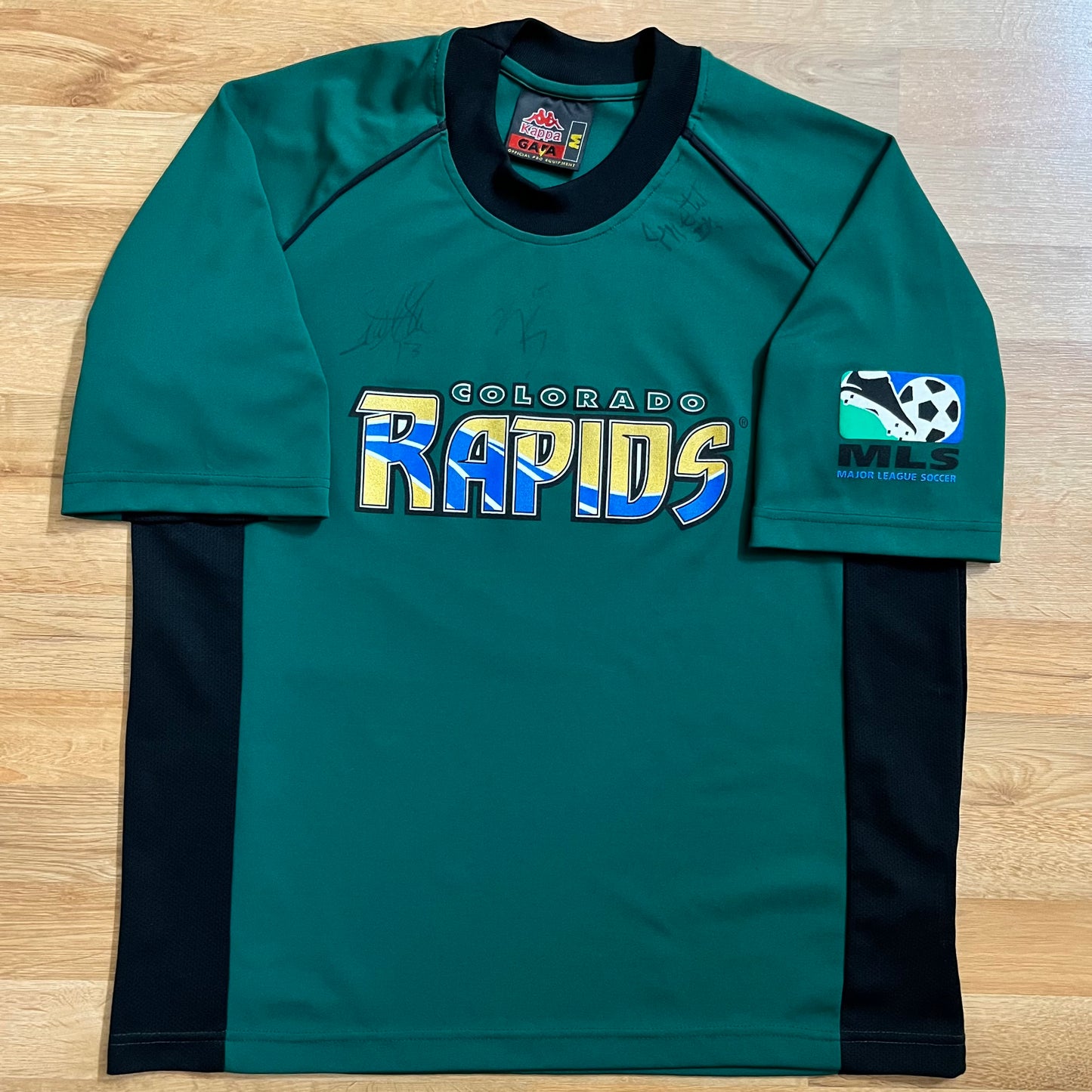 USED Colorado Rapids 2000s Warm Up Jersey MLS Kappa Size Medium Signed