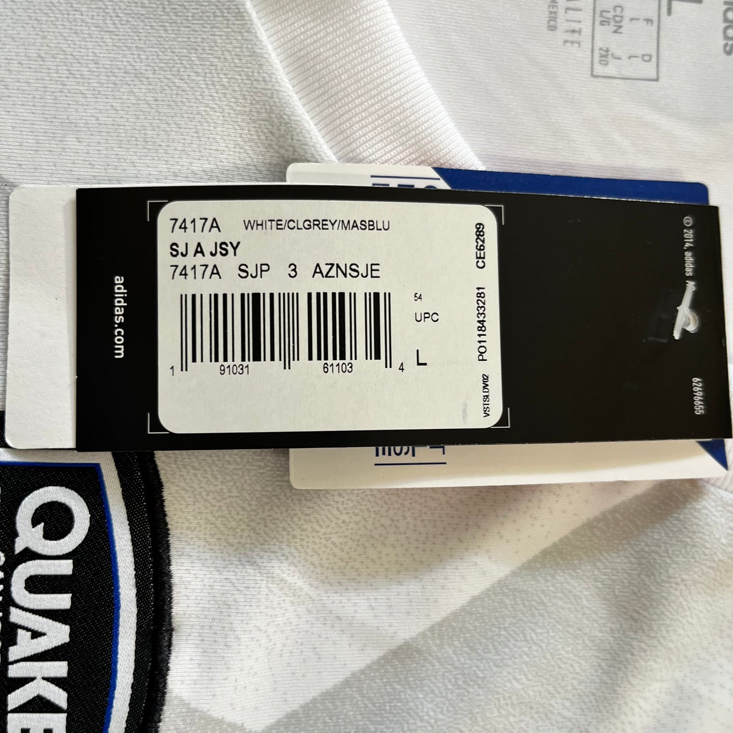 SIGNED San Jose Earthquakes 2019 Jersey MLS Away Adidas Size L BRAND NEW BNWT