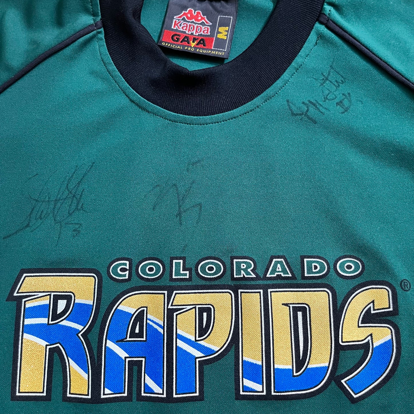 USED Colorado Rapids 2000s Warm Up Jersey MLS Kappa Size Medium Signed