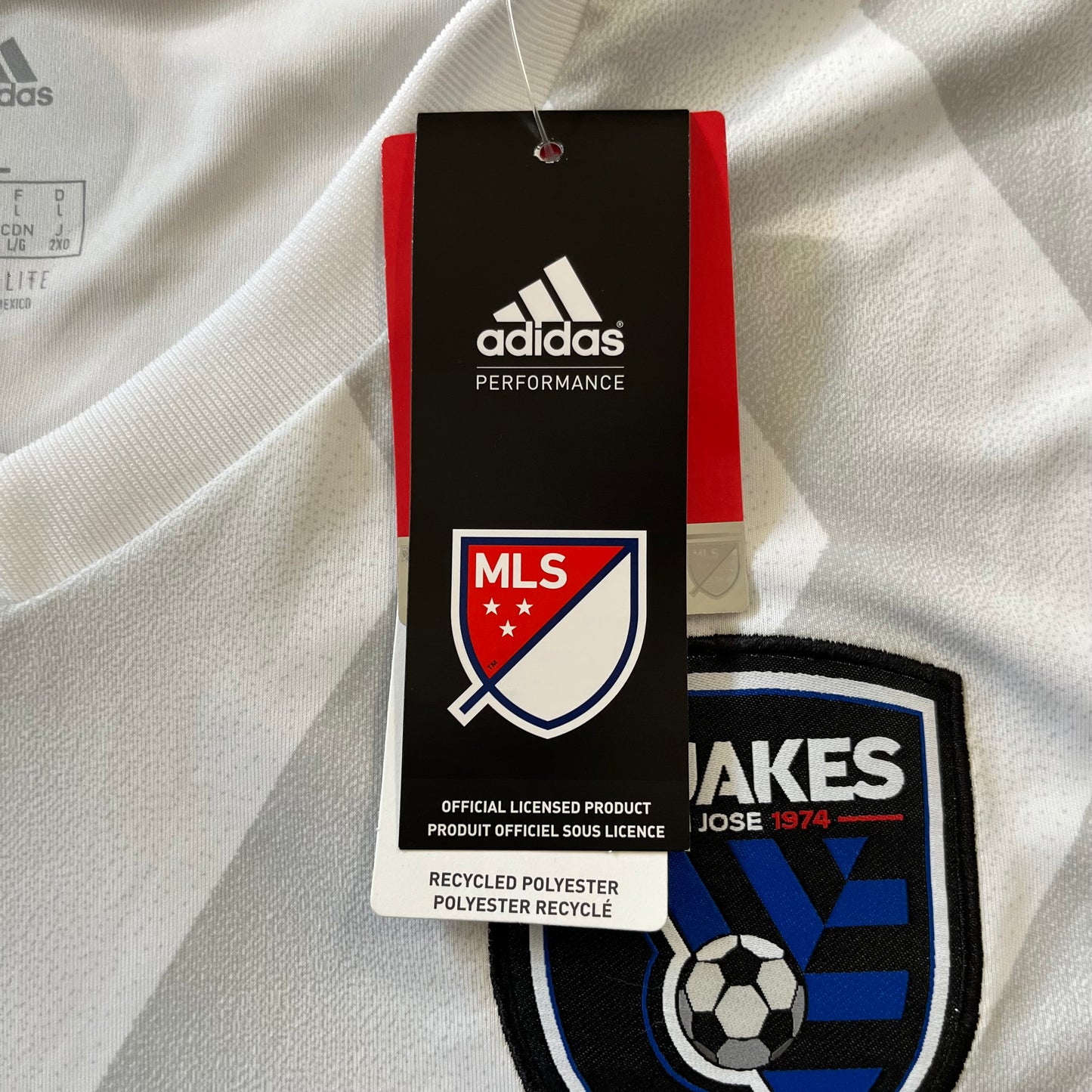 SIGNED San Jose Earthquakes 2019 Jersey MLS Away Adidas Size L BRAND NEW BNWT