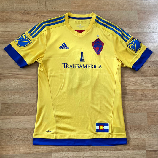 Team Issued Colorado Rapids 2015 Authentic Jersey MLS Away #4 Adidas Size Medium