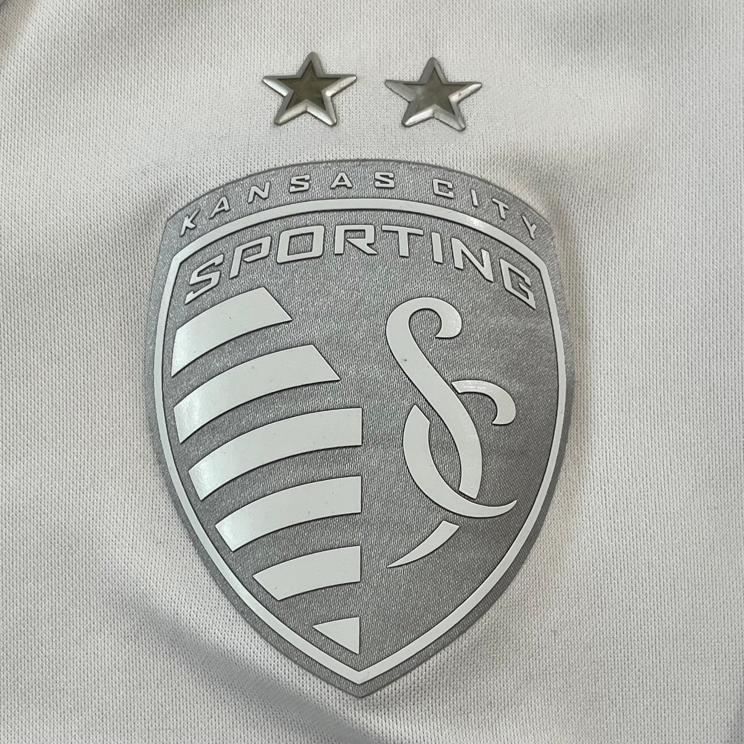 Sporting Kansas City 2015-16 Authentic Jersey MLS Third Adidas Sz Medium Silver