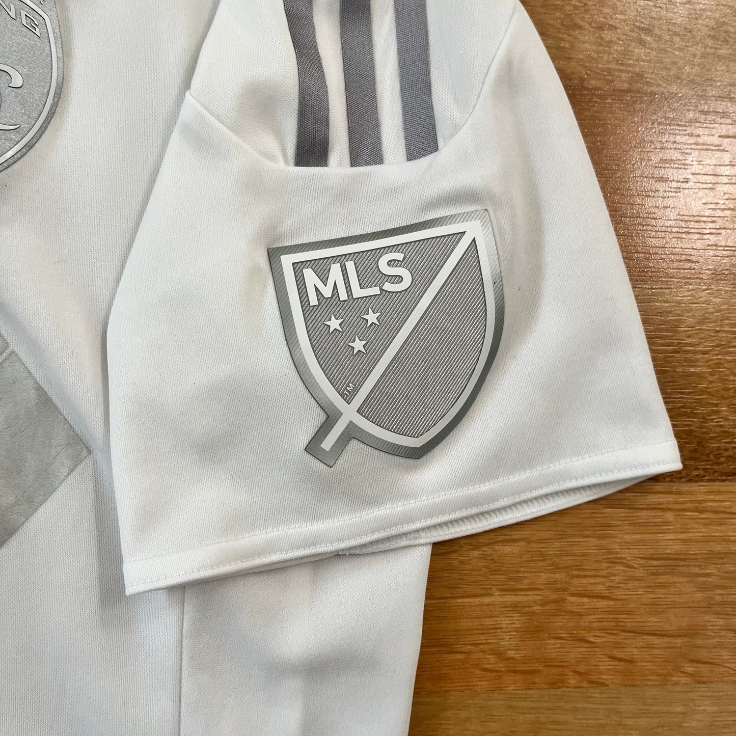 Sporting Kansas City 2015-16 Authentic Jersey MLS Third Adidas Sz Medium Silver