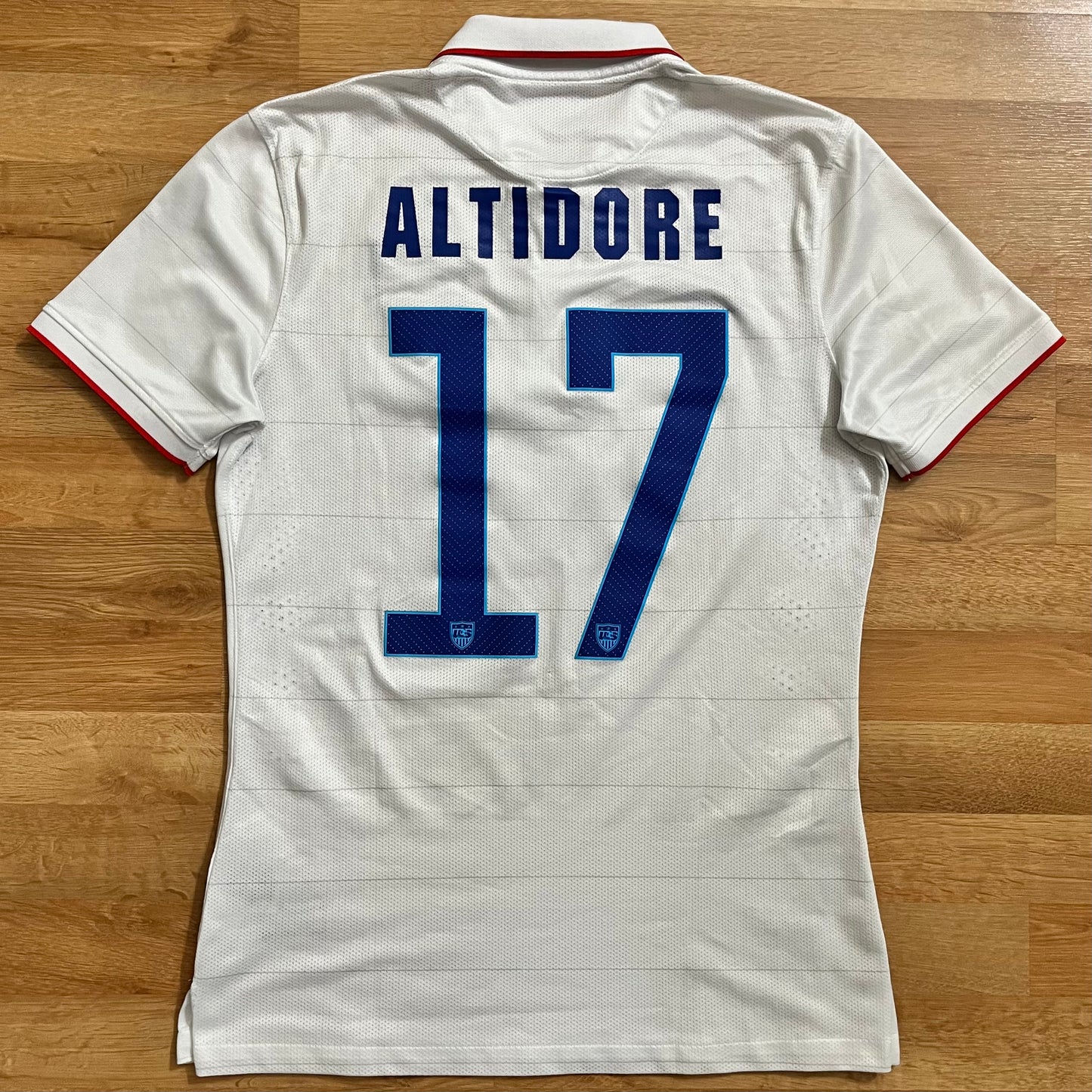 USED Men’s USMNT 2014 Authentic Jozy Altidore Jersey USA Home #17 Nike Size Medium