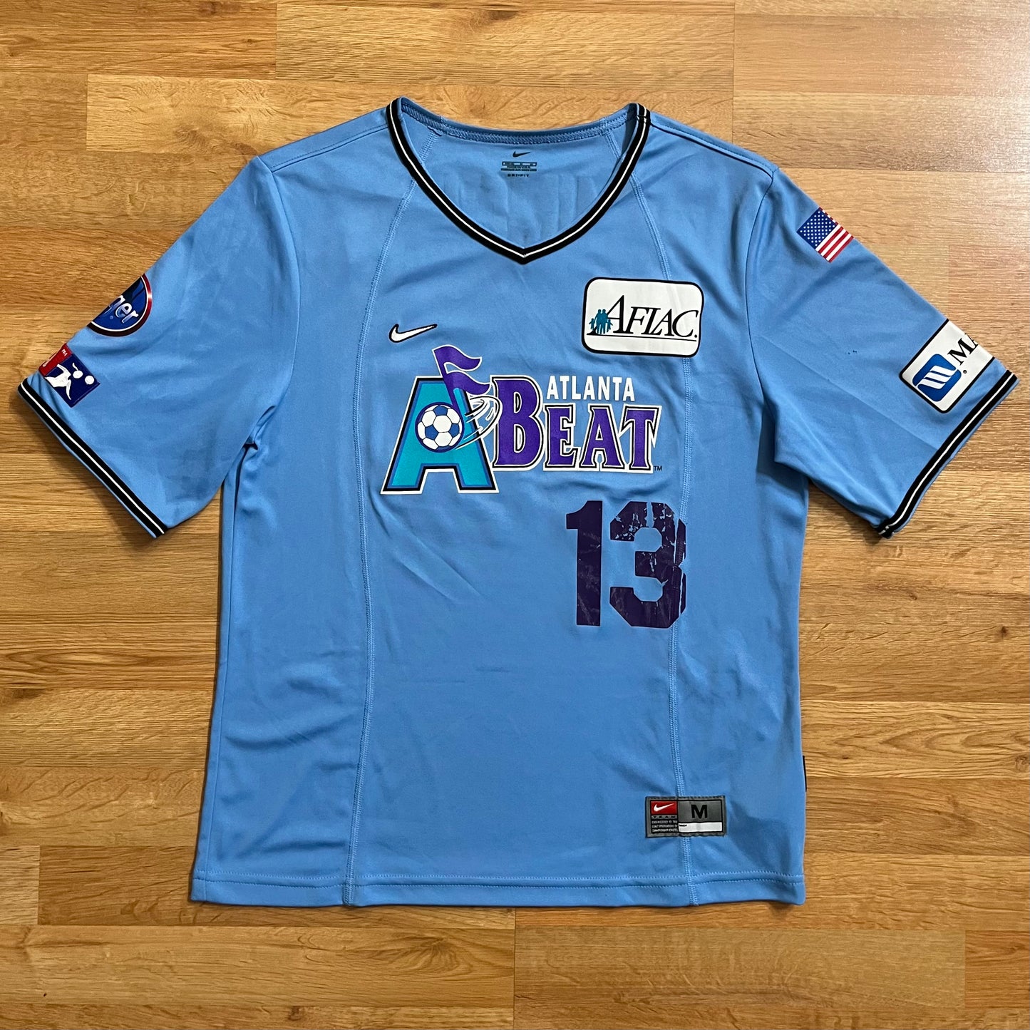 MATCH WORN Atlanta Beat 2002 Maribel Dominguez Jersey WUSA Home #13 Nike Signed