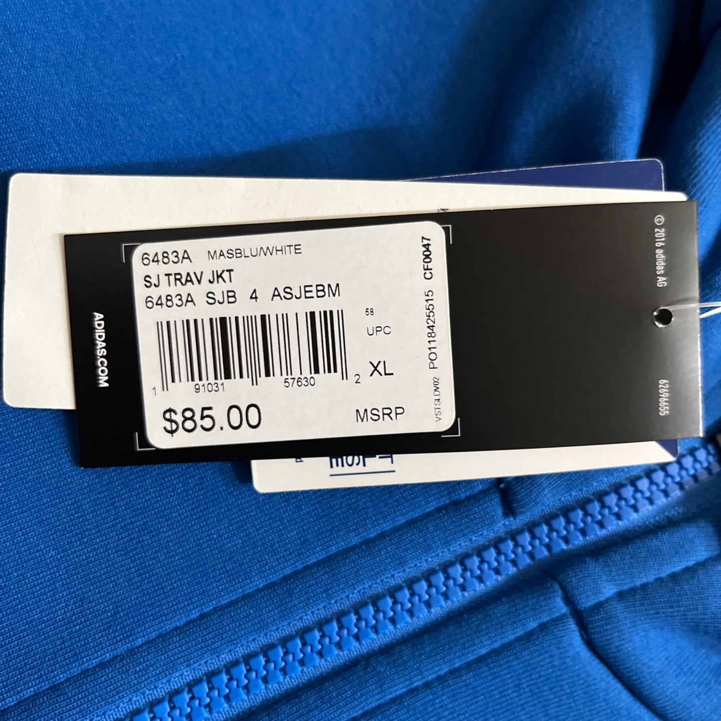 BNWT San Jose Earthquakes Soccer Track Jacket MLS Adidas Extra Large Brand New