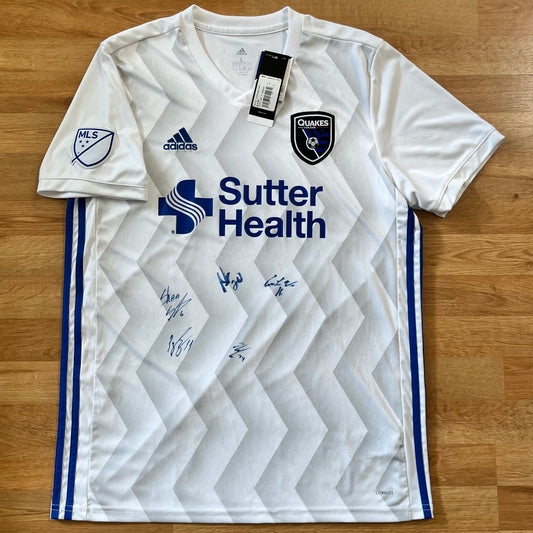 SIGNED San Jose Earthquakes 2019 Jersey MLS Away Adidas Size L BRAND NEW BNWT