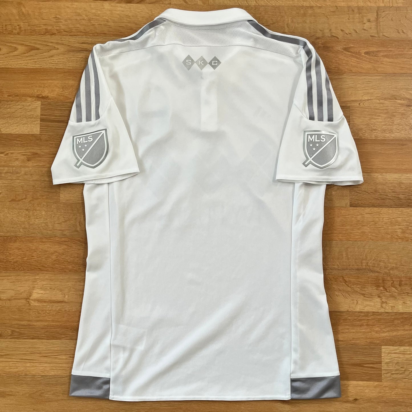 Sporting Kansas City 2015-16 Authentic Jersey MLS Third Adidas Sz Medium Silver