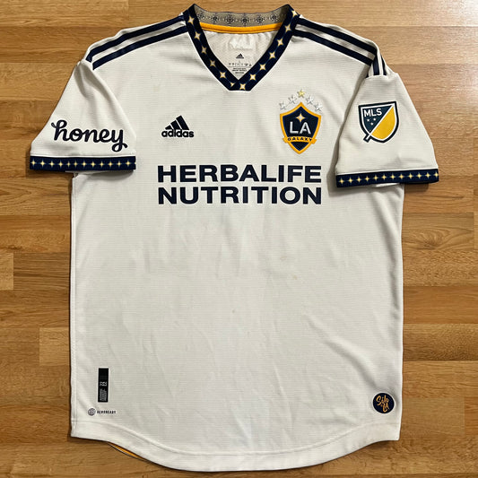 USED Los Angeles Galaxy 2022-23 Authentic Chicharito Jersey MLS Home #14 Adidas Size Large STAINED