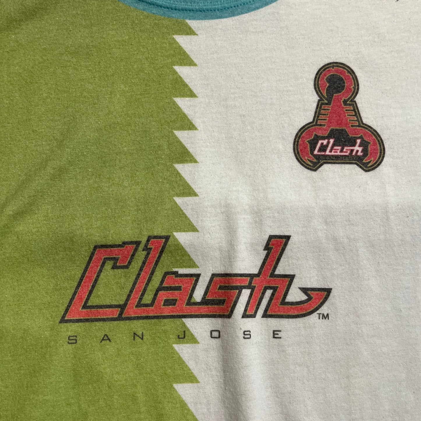 San Jose Earthquakes Throwback Clash T shirt MLS Sz XL Giveaway SGA Soccer Gyft