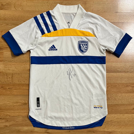 San Jose Earthquakes 2020-21 Authentic Jersey MLS Home Adidas Size Small Signed