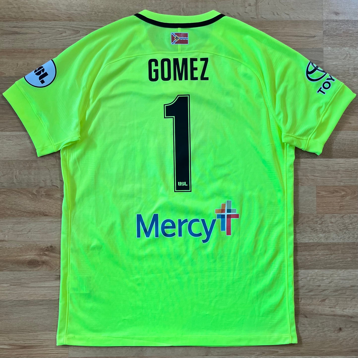 MATCH WORN/ISSUED Saint Louis FC 2018 Tomas Gomez Jersey USL Goalie #1 Nike Size L
