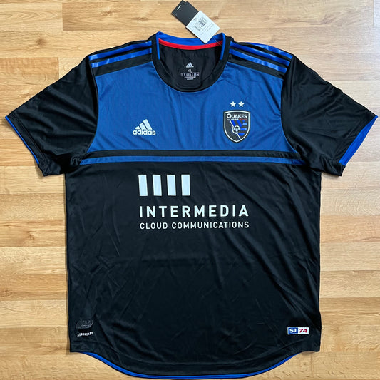 BRAND NEW San Jose Earthquakes 2019 Authentic Jersey MLS Home Adidas Size Extra Large XL BNWT