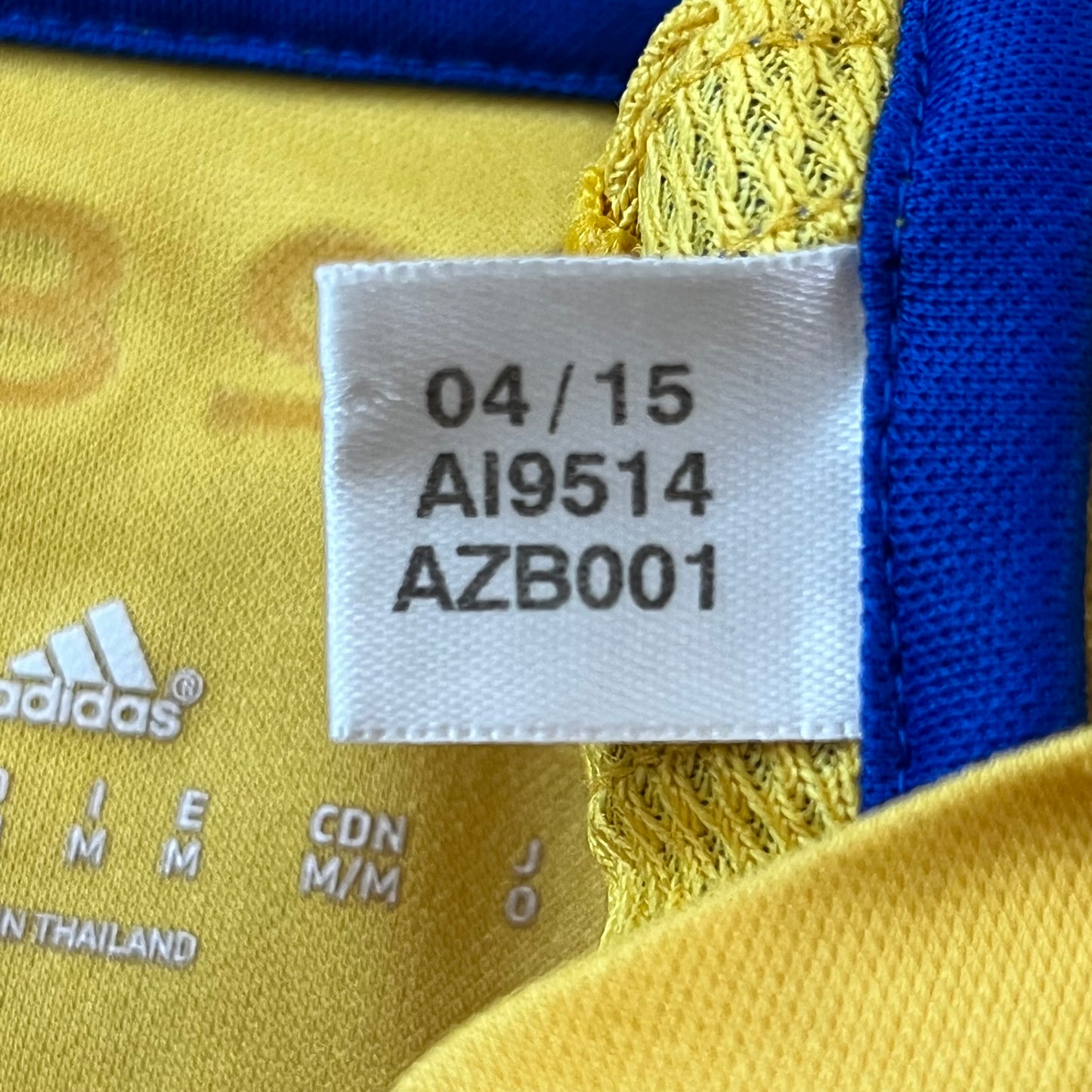 Team Issued Colorado Rapids 2015 Authentic Jersey MLS Away #4 Adidas Size Medium