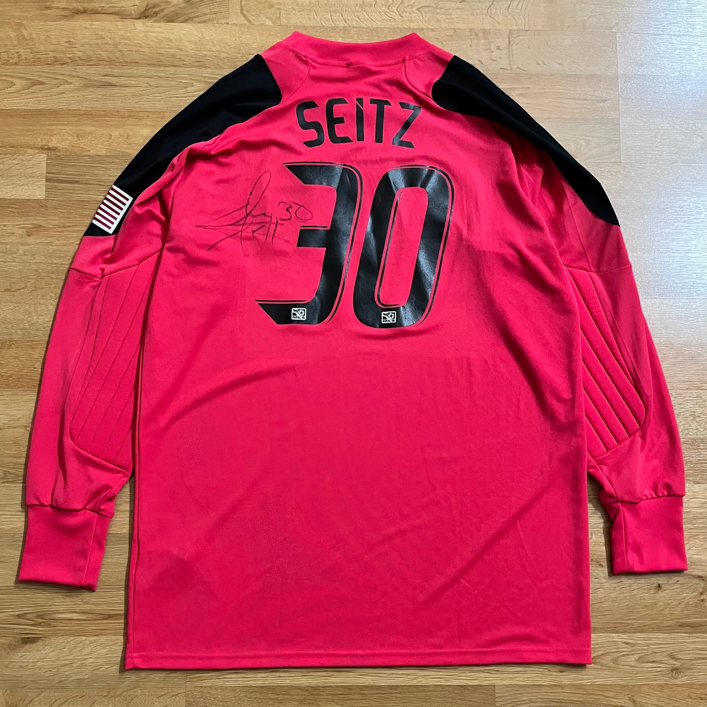 MATCH ISSUED FC Dallas 2013 Chris Seitz Jersey MLS Home #30 Adidas PINK